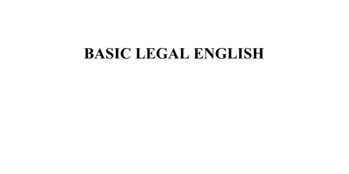 Basic legal English - Hue University