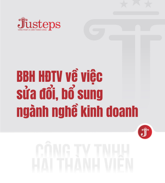 Biên bản họp HĐTV về việc sửa đổi, bổ sung ngành nghề kinh doanh