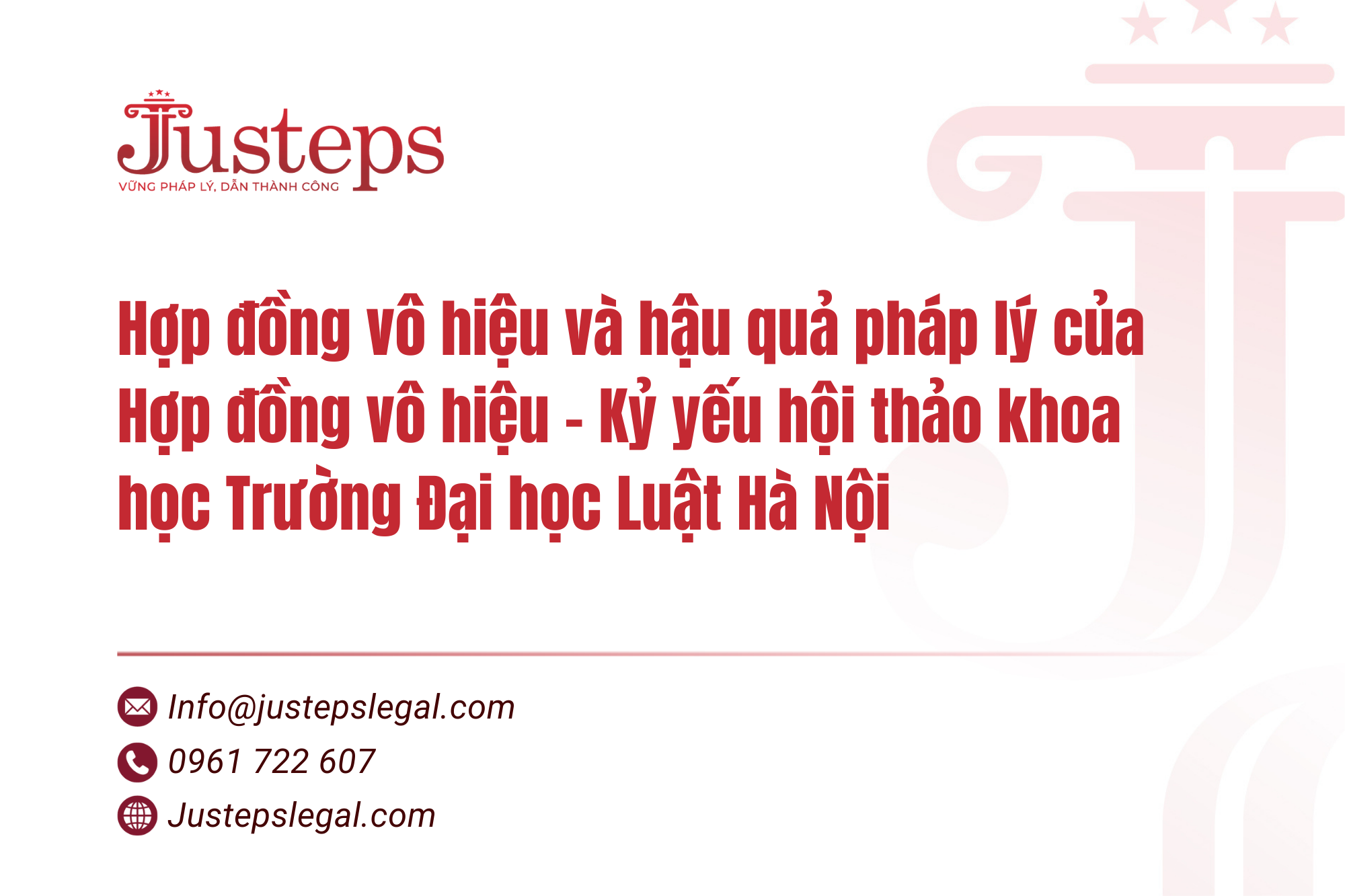 Hợp đồng vô hiệu và hậu quả pháp lý của Hợp đồng vô hiệu - Kỷ yếu hội thảo khoa học Trường Đại học Luật Hà Nội
